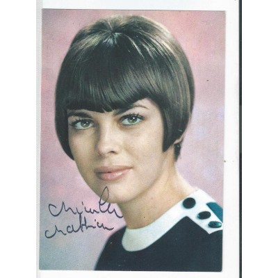 Autographe de Mireille Mathieu sur carte postale